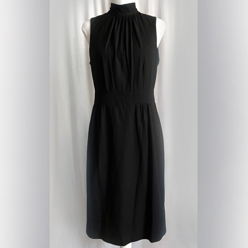 MICHAEL Michael Kors midi dress, black, sleeveless, size 6. High waist